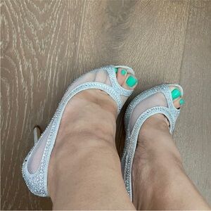 Elegant Silver Women's Heels